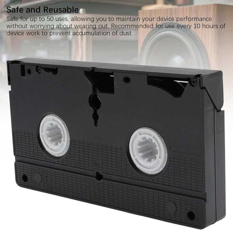 Bewinner Professional Reusable VHS Head Cleaner with Dry Technology for VHS Players, Eliminates Static Buildup & Improves Playback Quality, Easy DIY Maintenance Tool for Home Video Systems - Image 4